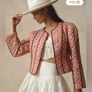 Anthropology quilted jacket. Never worn